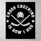 Beim Cross-Check des Eishockys umarmt ich das Spie Poster (Vorne)