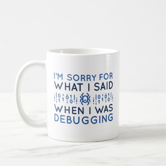 Beim Debuggen Kaffeetasse (Links)