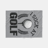 Beim Golf scheitern Lustiges Golf Golfspieler Sark Fleecedecke (Vorderseite (Horizontal))