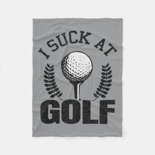 Beim Golf scheitern Lustiges Golf Golfspieler Sark Fleecedecke (Vorderseite)