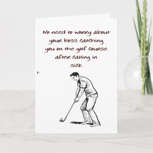 Beim Golfen erwischt Karte (Vorderseite)
