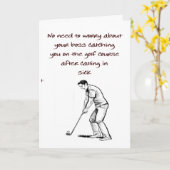 Beim Golfen erwischt Karte (Gelbe Blume)