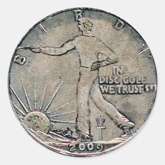 Beim Golfspielen auf der Festplatte vertrauen wir Runder Aufkleber (Vorderseite)