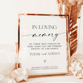 Beim Love Memory Sign | Für immer in unserem Herze Poster