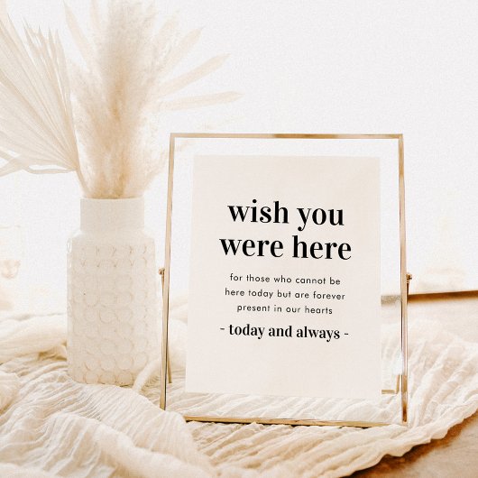 Beim Love Memory Sign | Wünschst du wärst hier Hoc Poster