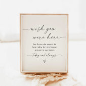 Beim Love Memory Sign | Wünschst du wärst hier Hoc Poster