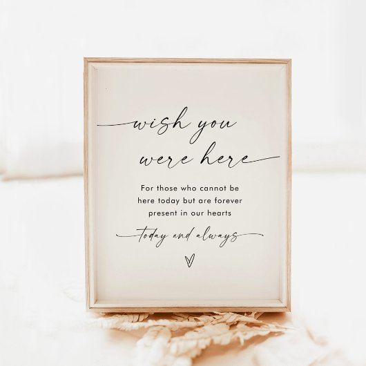 Beim Love Memory Sign | Wünschst du wärst hier Hoc Poster