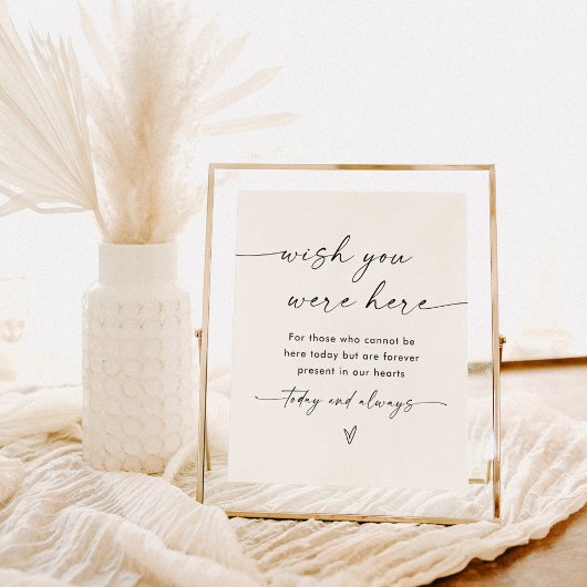 Beim Love Memory Sign | Wünschst du wärst hier Hoc Poster