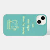 Beim Nähen bin ich glücklich iPhone Hülle (Rückseite (Horizontal))