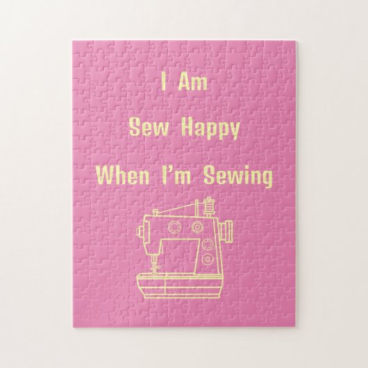 Beim Nähen bin ich glücklich Puzzle (Vertikal)