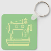 Beim Nähen bin ich glücklich Schlüsselanhänger (Rückseite)