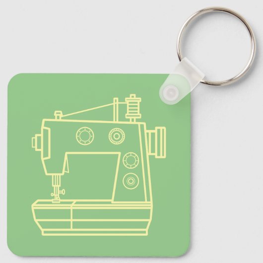 Beim Nähen bin ich glücklich Schlüsselanhänger (Rückseite)