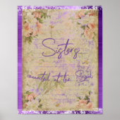 Beim Soul-Zitat verbundene Schwestern Poster (Vorne)