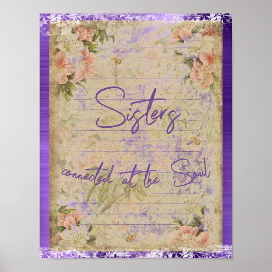 Beim Soul-Zitat verbundene Schwestern Poster (Vorne)