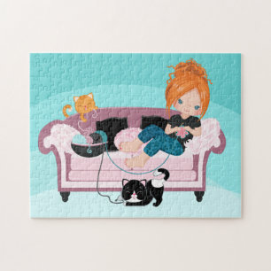 Beim Stricken Puzzle