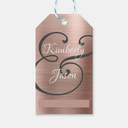 BEIM ZEICHNEN, Wh/Graue, Rose Gold Metal Geschenkanhänger (Vorderseite)