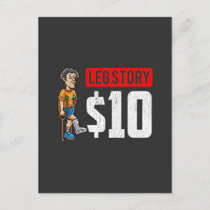 Bein Geschichte gebrochener Knochen Genesung nach  Postkarte