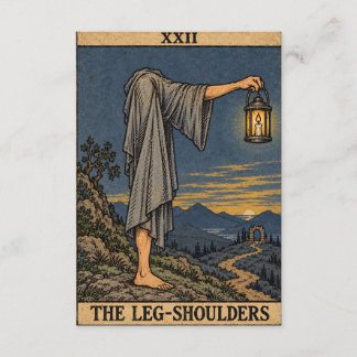 Bein-Schultern-Tarotkarte Begleitkarte