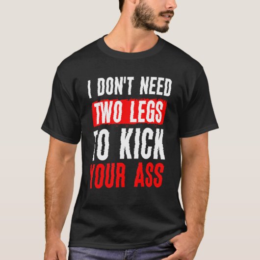 Bein- und Beinamputedesigns T-Shirt (Vorderseite)