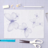 Beinahe durchsichtige Lila Schmetterlinge Seidenpapier (Handwerk)