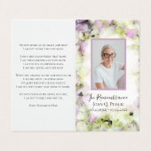 Beinahe Pink Hydrangea Beerdigungsgebet Visitenkarten (Außenseite Aufgefaltet)