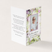 Beinahe Pink Hydrangea Beerdigungsgebet Visitenkarten (Vorderseite)