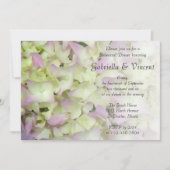 Beinahe Pink Hydrangea Probe Abendessen Einladung (Vorderseite)