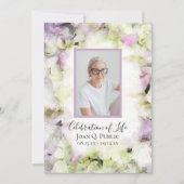 Beinahe pinkfarbene Hydrangea-Feier des Lebens Einladung (Vorderseite)