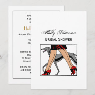 Beine Art Deco Frauen Windhund Whippet Hund R Einladung