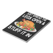 Beine einfach im Erntedank ausbreiten Notizblock (Rotiert)