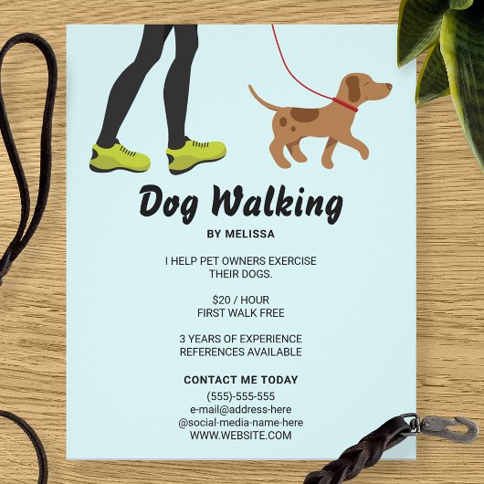 Beine und ein Niedlicher brauner Hund - Hundewande Flyer