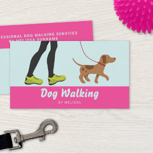 Beine und ein süßer brauner Hund - Hundebetreuung Visitenkarte