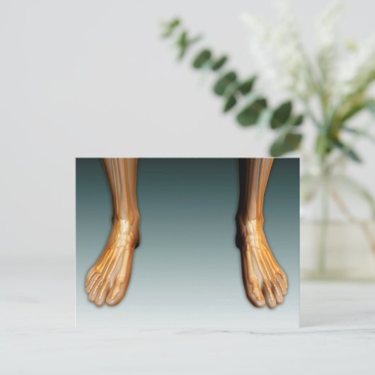 Beine und Füße mit Nervensystem Postkarte (Stehend Vorderseite)