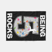Being 5 Years Old Rocks Rock Climber 5th Birthday Fleecedecke (Vorderseite (Horizontal))