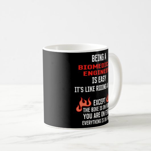 Being a Biomedical Engineer Is Easy Engineering Hu Kaffeetasse (VorderseiteRechts)