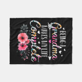 Being A Grandma Makes My Life Complete Announcemen Fleecedecke (Vorderseite (Horizontal))