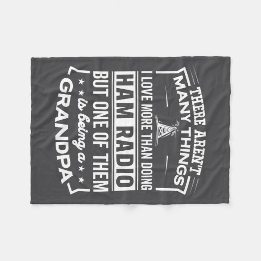 Being A Ham Radio Grandpa Funny Old Man  Fleecedecke (Vorderseite (Horizontal))