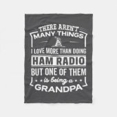 Being A Ham Radio Grandpa Funny Old Man  Fleecedecke (Vorderseite)