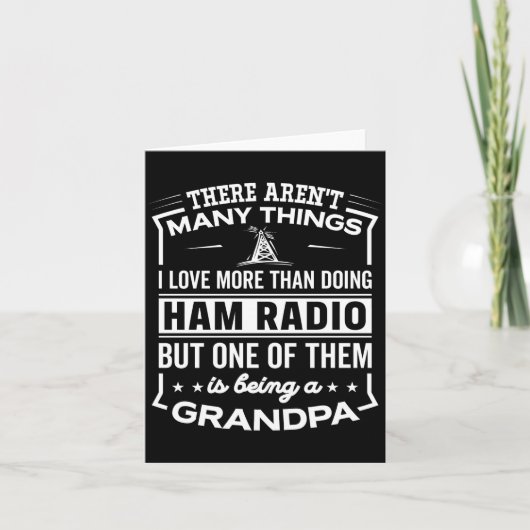 Being A Ham Radio Grandpa Funny Old Man  Karte (Vorderseite)