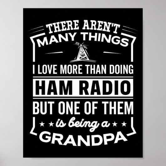 Being A Ham Radio Grandpa Funny Old Man  Poster (Vorne)
