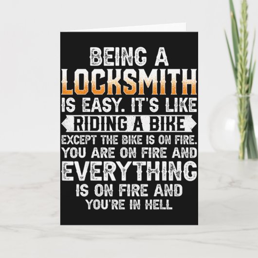 Being A Locksmith Is Easy - Funny Lock Picker Lock Karte (Vorderseite)