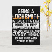 Being A Locksmith Is Easy - Funny Lock Picker Lock Karte (Gelbe Blume)