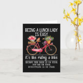 Being A Lunch Lady Is Easy It's Like Riding A Bike Karte (Gelbe Blume)