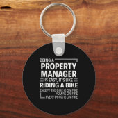Being A Property Manager Is Easy It's Like Riding Schlüsselanhänger (Vorderseite)