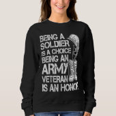 Being A Soldier Is A Choice Raglan Baseball Sweatshirt (Vorderseite)