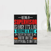 Being A Supervisor Is Easy - Bike Riding Superviso Karte (Vorderseite)