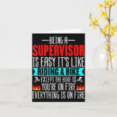 Being A Supervisor Is Easy - Bike Riding Superviso Karte (Gelbe Blume)