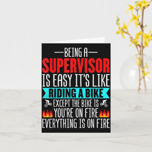 Being A Supervisor Is Easy - Bike Riding Superviso Karte (Gelbe Blume)