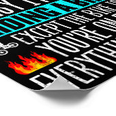 Being A Supervisor Is Easy - Bike Riding Superviso Poster (Ecke)