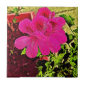 Being happy is your choice blooming flower fliese (Vorderseite)